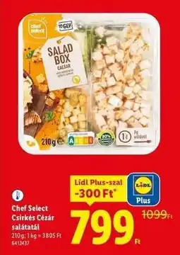 Lidl Chef Select Csirkés Cézár salátatál ajánlat