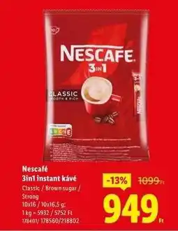 Lidl NESCAFÉ 3in1 instant kávé ajánlat
