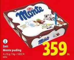 Lidl Zott Monte Puding ajánlat