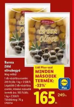 Lidl Baresa Zöld olívabogyó ajánlat