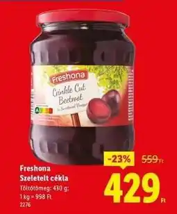 Lidl Freshona Szeletelt cékla ajánlat