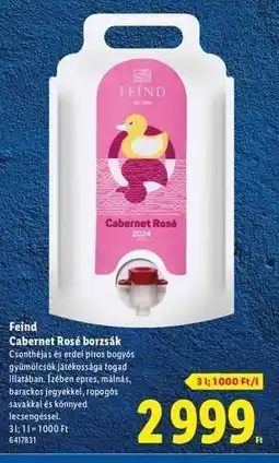 Lidl Feind Cabernet Rosé borzsák ajánlat