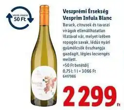 Lidl Veszprémi Érsekség Vesprim Infula Blanc ajánlat