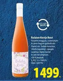 Lidl Balaton kertje rosé ajánlat