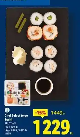 Lidl CHEF SELECT TO GO Sushi ajánlat