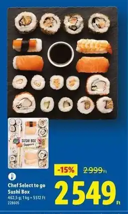 Lidl CHEF SELECT TO GO Sushi box ajánlat