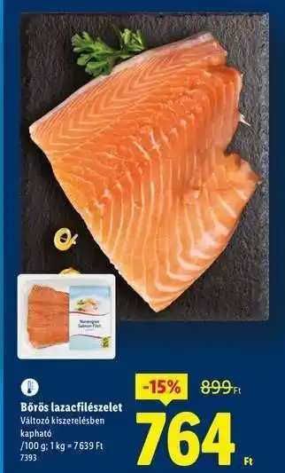 Lidl Bőrös lazacfilészelet ajánlat