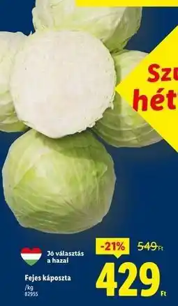 Lidl Fejes káposzta ajánlat
