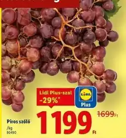Lidl Piros szőlő ajánlat
