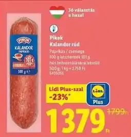 Lidl PIKOK Kalandor rúd ajánlat