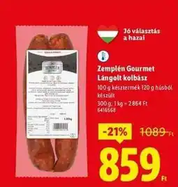 Lidl Zemplén Gourmet Lángolt kolbász ajánlat