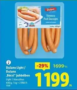 Lidl Dulano Light / Dulano „Bécsi” juhbélben ajánlat