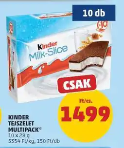 PENNY Kinder tejszelet multipack ajánlat