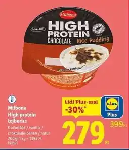 Lidl MILBONA High Protein tejberizs ajánlat
