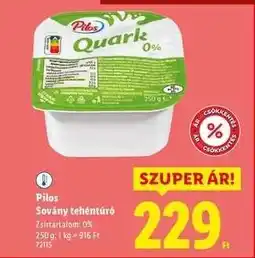Lidl Pilos Sovány tehéntúró ajánlat