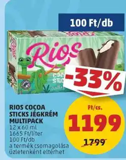 PENNY RIOS COCOA STICKS JÉGKRÉM MULTIPACK ajánlat