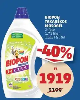 PENNY Biopon Takarékos Mosógél ajánlat