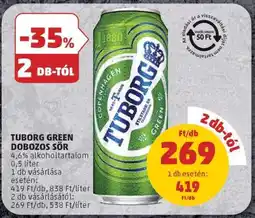 PENNY Tuborg Green dobozos sör ajánlat