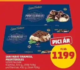PENNY San Fabio Tiramisu, Profiteroles ajánlat