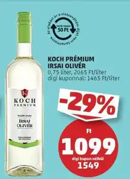 PENNY Koch Prémium Irsai Olivér ajánlat