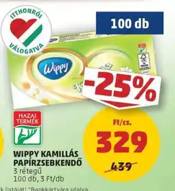 PENNY Wippy Kamillás Papírzsebkendő ajánlat