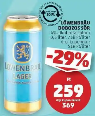 PENNY Löwenbräu Dobozos Sör ajánlat