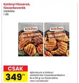 Interspar Kotányi fűszersó, fűszerkeverék ajánlat