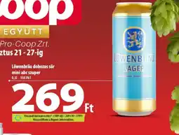 Coop Löwenbräu dobozos sör ajánlat