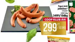 Coop Pápai virsli juhbélben ajánlat