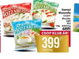 Coop Szarvasi Mozzarella ajánlat