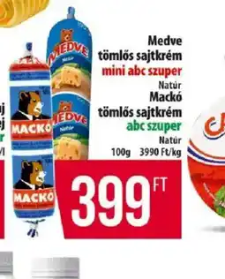Coop Medve tömlős sajtkrém ajánlat