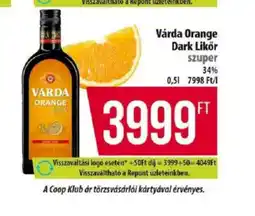 Coop Várda Orange Dark Likőr ajánlat