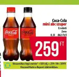 Coop Coca-Cola mini abc szuper ajánlat
