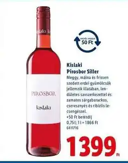 Lidl Kislaki Pirosbor Siller ajánlat