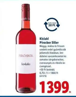Lidl Kislaki Pirosbor Siller ajánlat