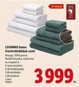 Lidl LIVARNO home Frottírtörölköző-szett ajánlat