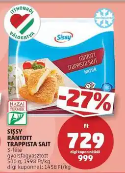 PENNY Sissy Rántott Trappista Sajt ajánlat