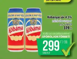 Coop Kőbányai sör 4,3% ajánlat