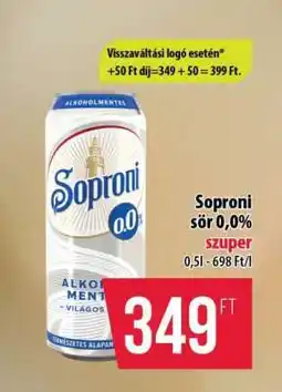 Coop Soproni sör 0,0% ajánlat