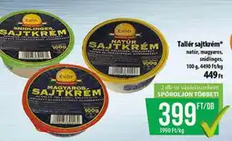 Coop Tallér sajtkrém ajánlat