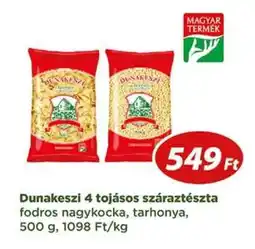 Coop Dunakeszi 4 tojásos száraztészta ajánlat