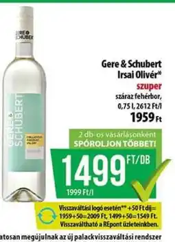 Coop Gere Schubert Irsai Olivér ajánlat