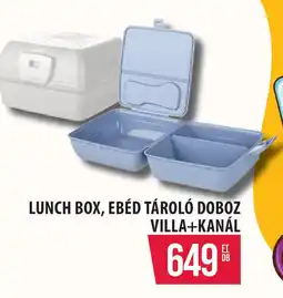 Coop Lunch box, Ebéd tároló doboz villa+kanál ajánlat