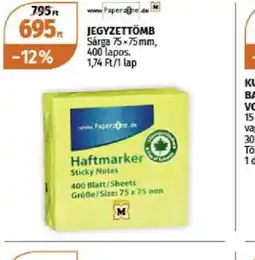 Müller Jegyzetömb ajánlat