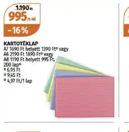 Müller Kartotéklap ajánlat