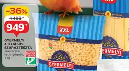 Auchan Gyermelyi 4 tojásos száraztészta ajánlat