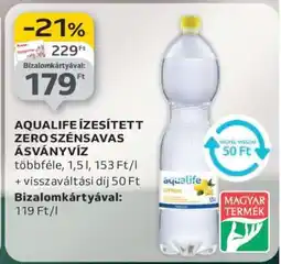 Auchan Aqualife Ízesített Zero Szénsavas Ásványvíz ajánlat