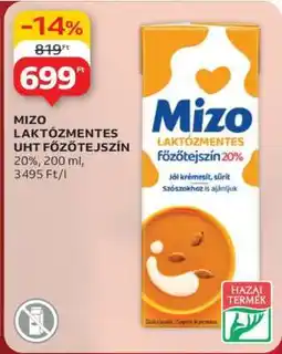 Auchan Mizo Laktózmentes UHT Főzőtejszín ajánlat