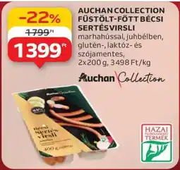 Auchan Auchan Collection Füstölt-Főtt Bécsi Sertésvirsli ajánlat