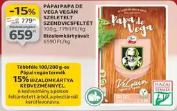 Auchan Pápai Papa de Vega Vegán Szeletelt Szendvicsfeltét ajánlat